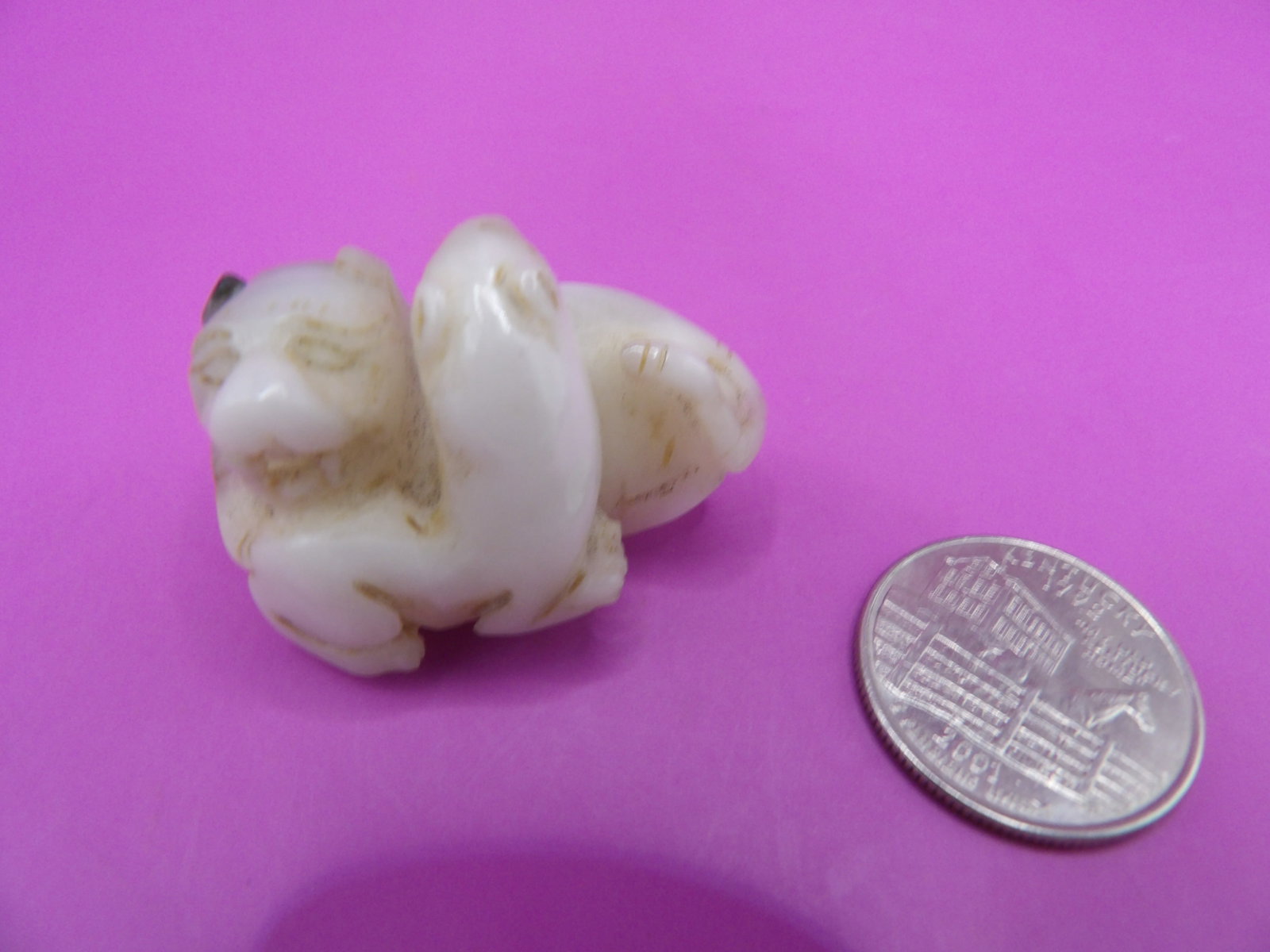 Chinese jade double beast carving - 3
