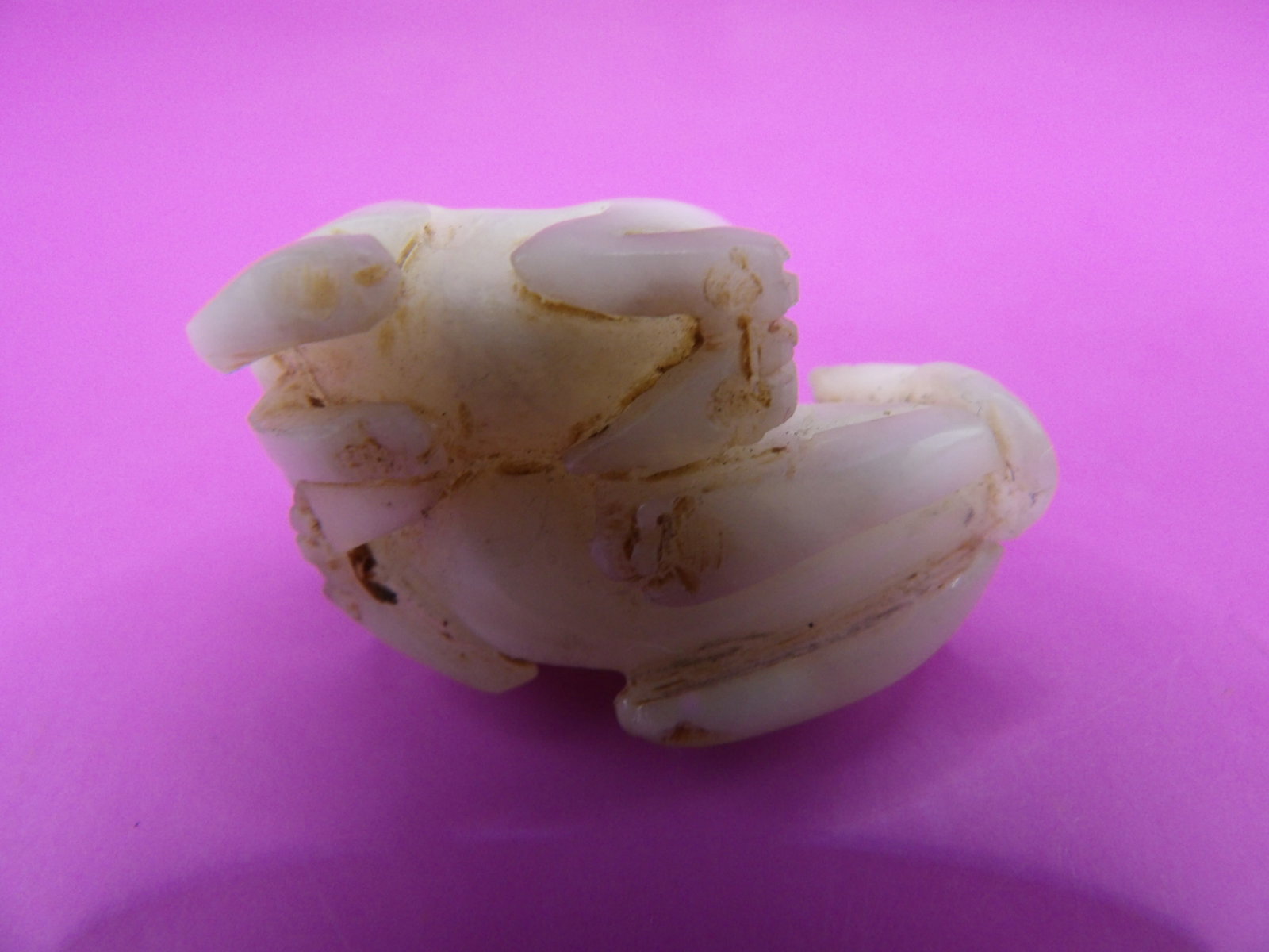 Chinese jade double beast carving - 4