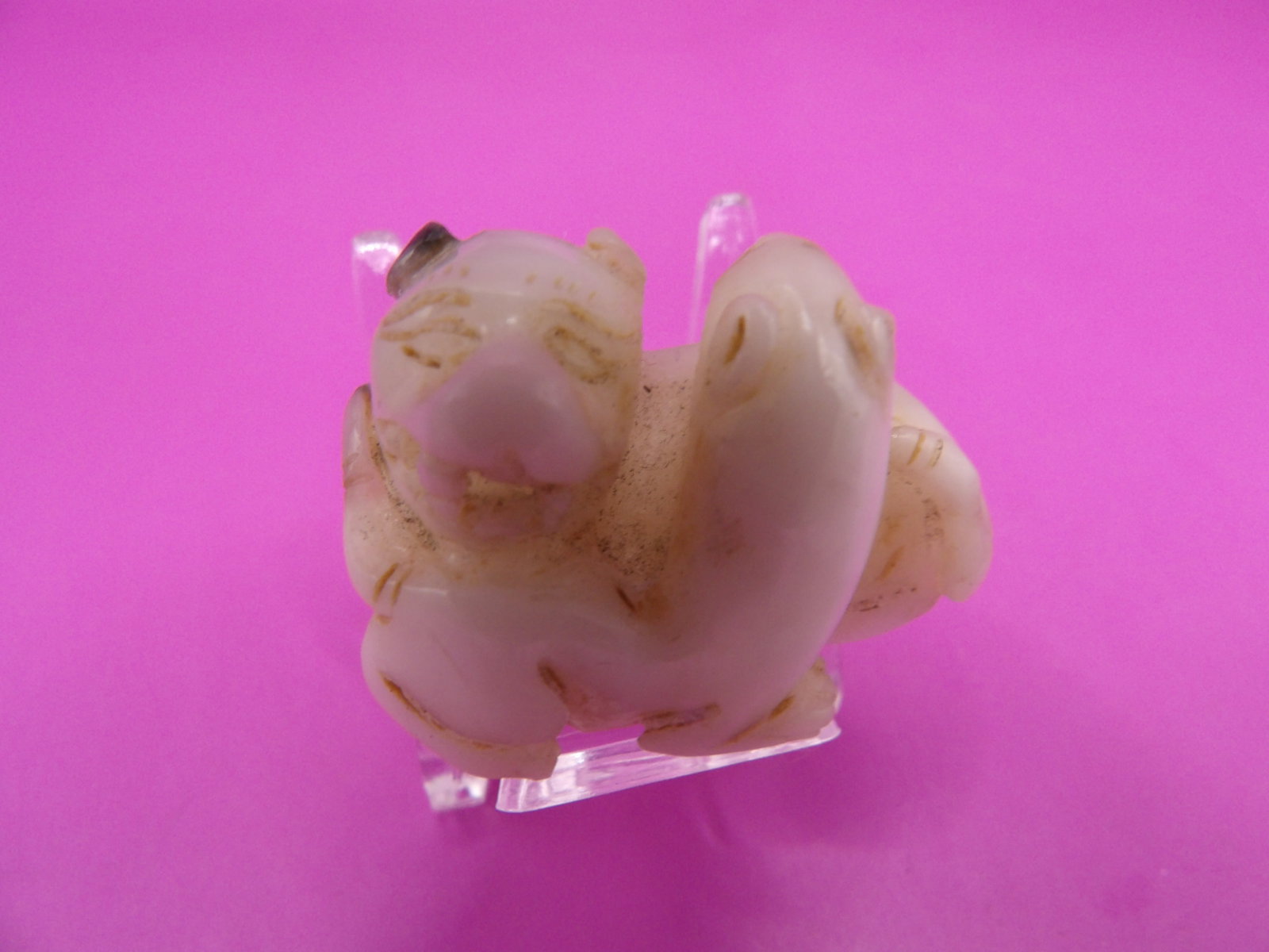 Chinese jade double beast carving - 6