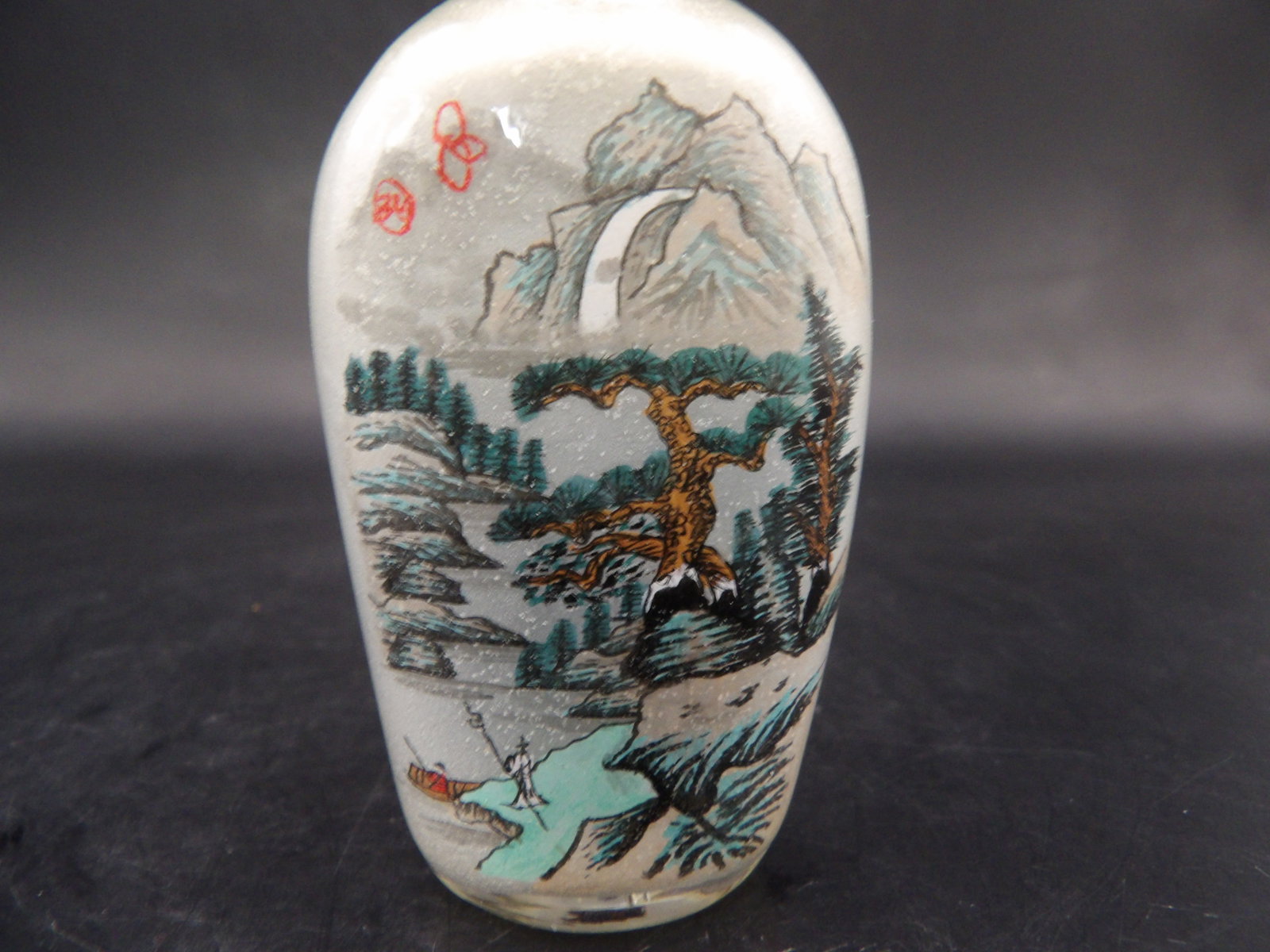Chinese reverse inside hand painted glass snuff bottle - 5