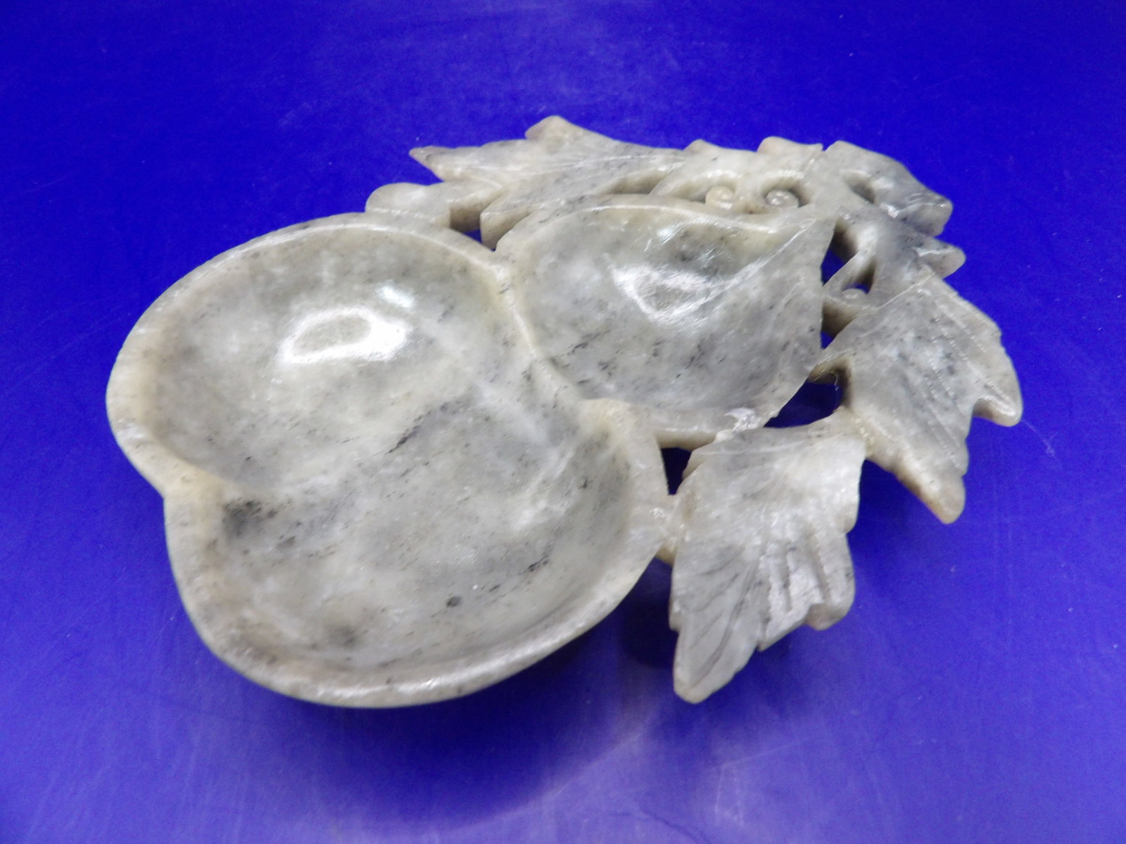 Chinese stone carved double brush washer