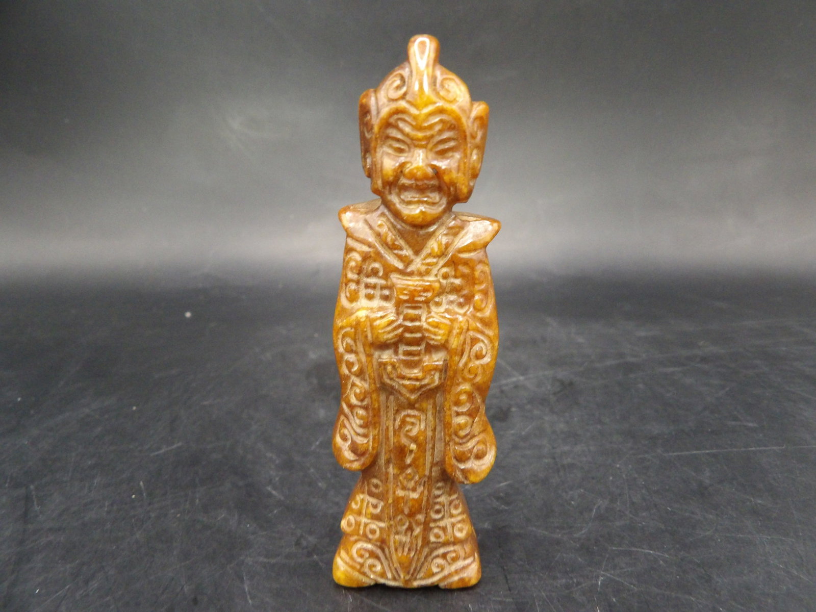 Chinese jade fine carved figurine: 3.2 inches height. 57 grams. We will inhouse ship items to you very affordable and efficient. Select self-arrange shipping.