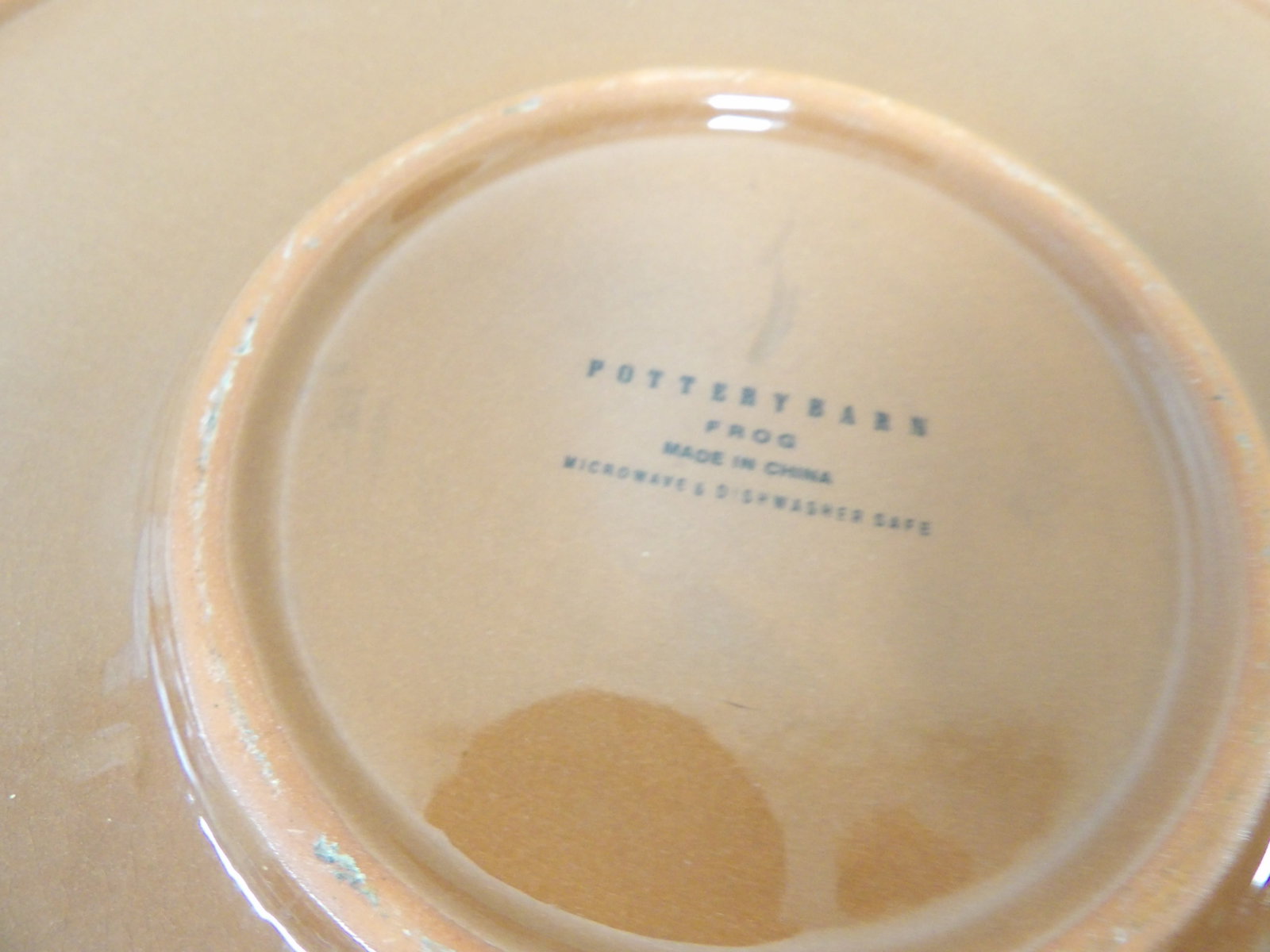 Pottery Barn frog pattern serving bowl made in China - 4