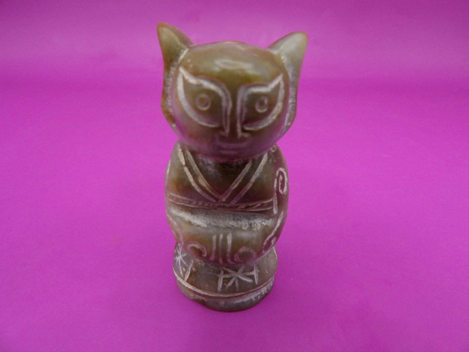 Chinese jade carved figurine pendant: 2 inches height. 52 grams. We will inhouse ship items to you very affordable and efficient. Select self-arrange shipping.