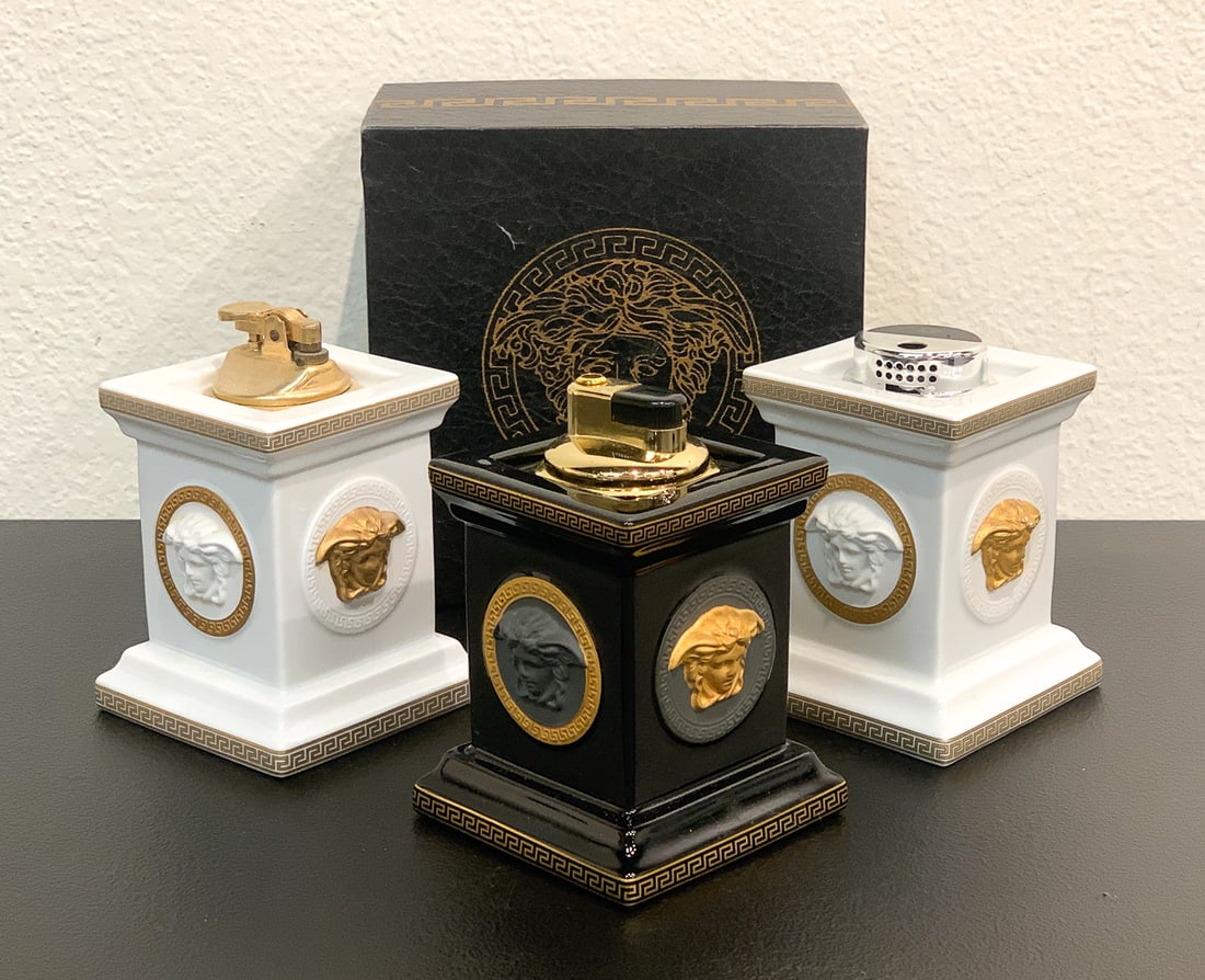 Three Versace Medusa Porcelain Lighters (1 of 5)