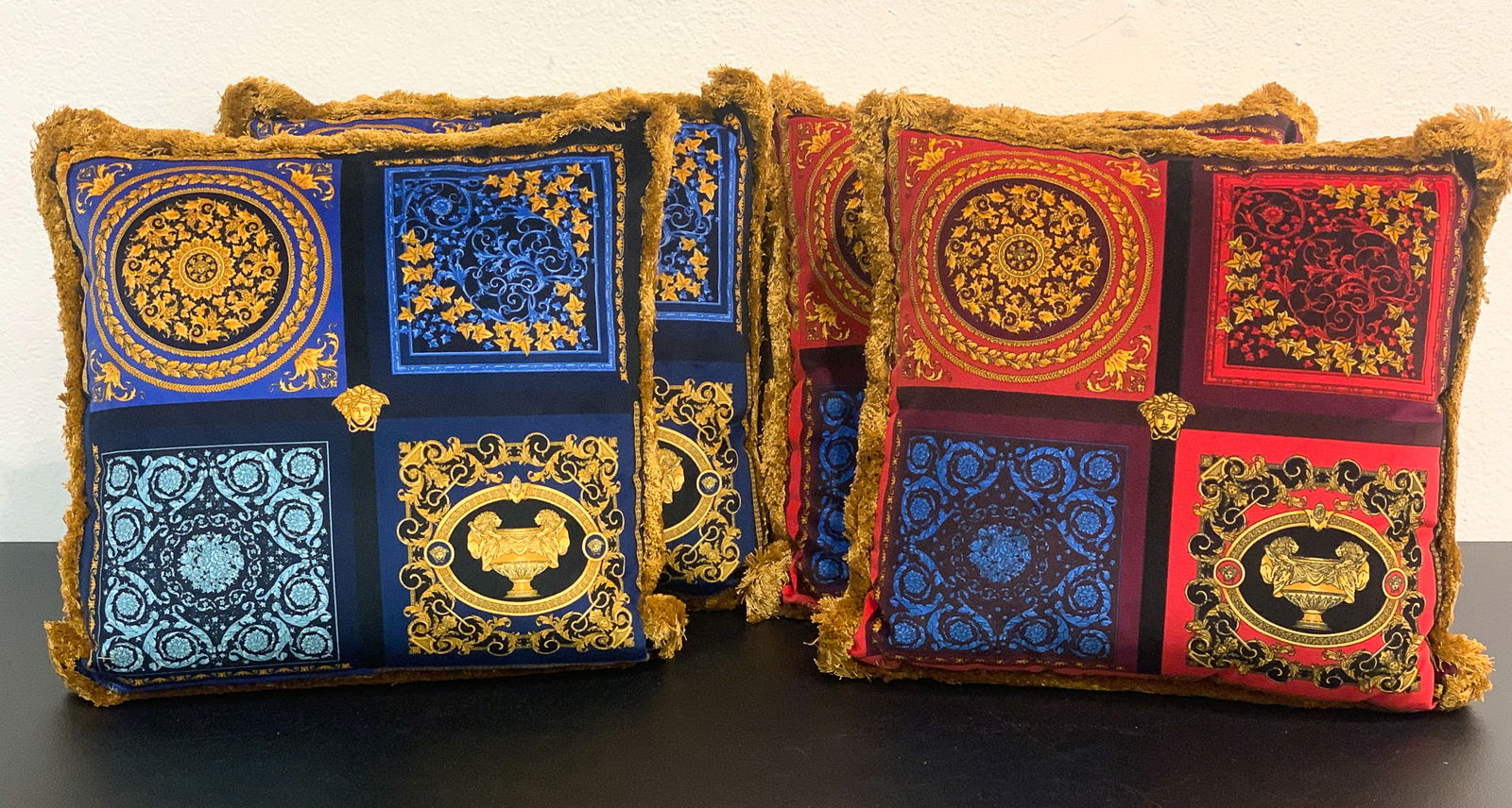 Four Rare Versace Velvet Throw Pillows (1 of 7)