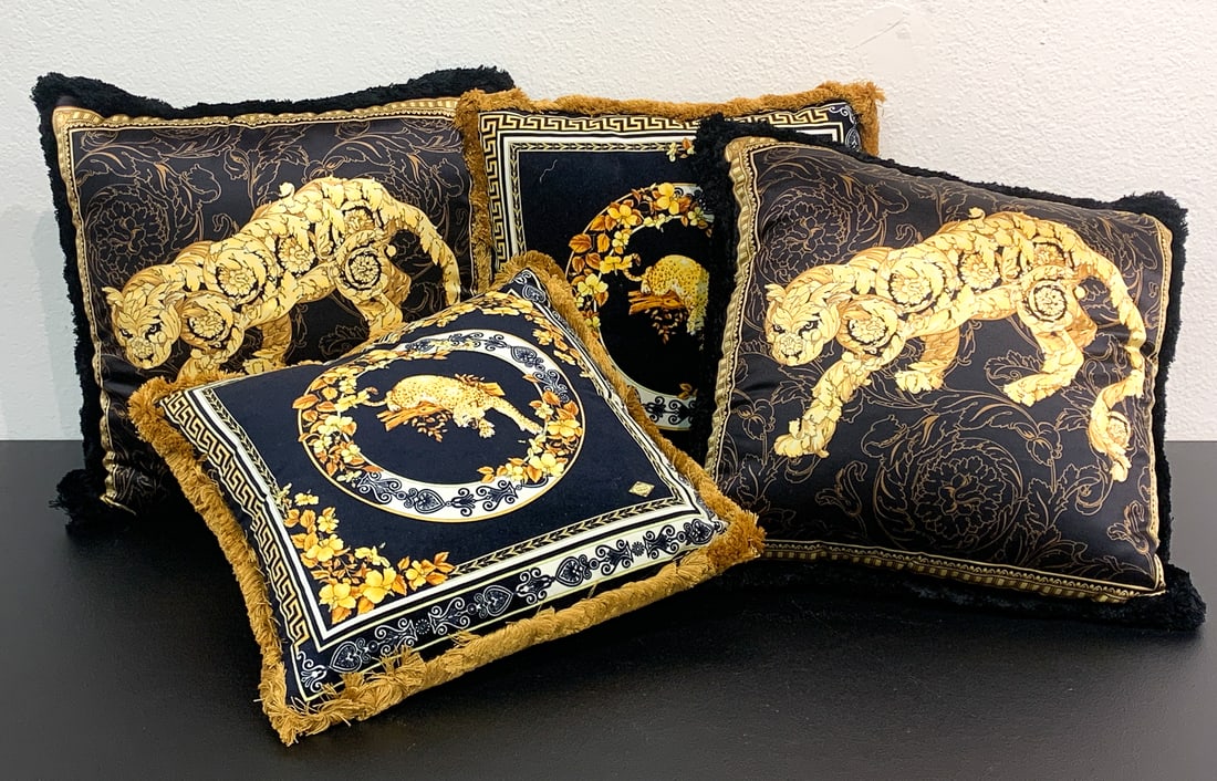 Four Versace Leopard Pillows (1 of 7)