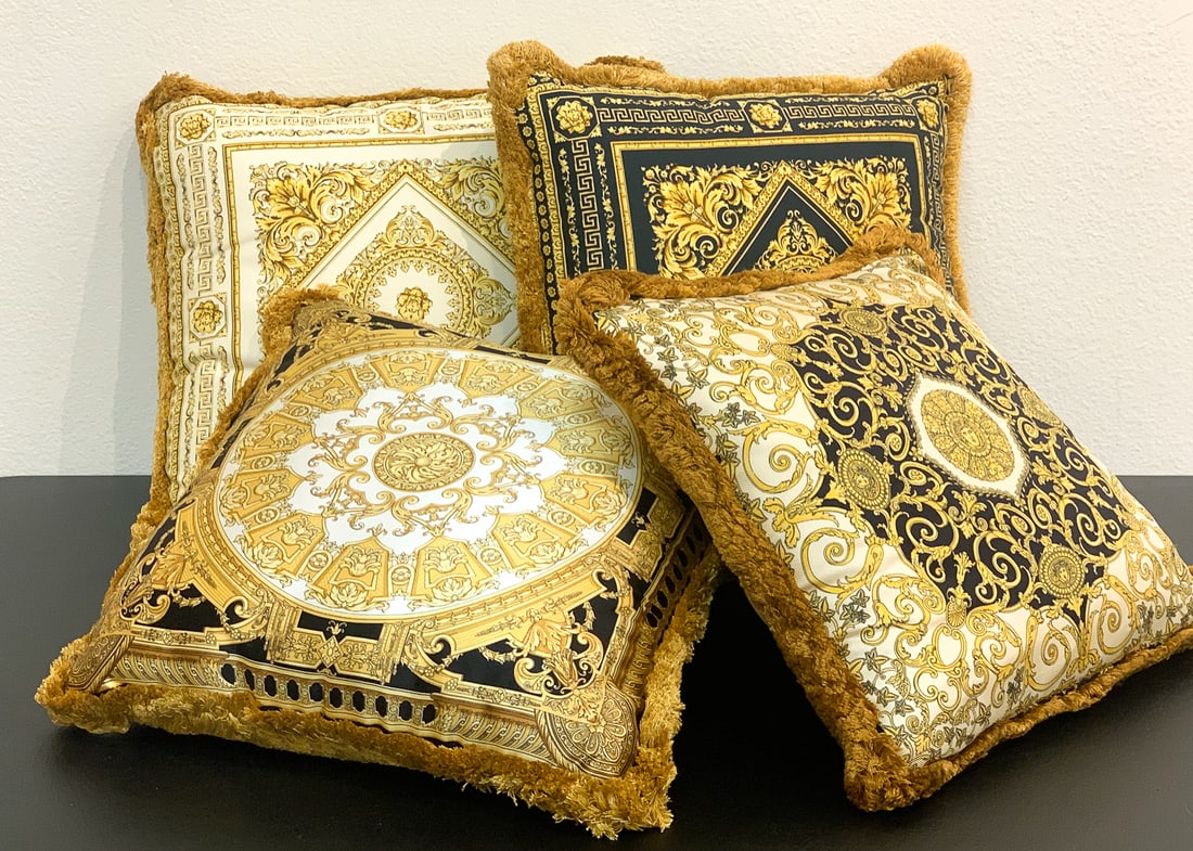 Four Versace Silk Throw Pillows (1 of 9)