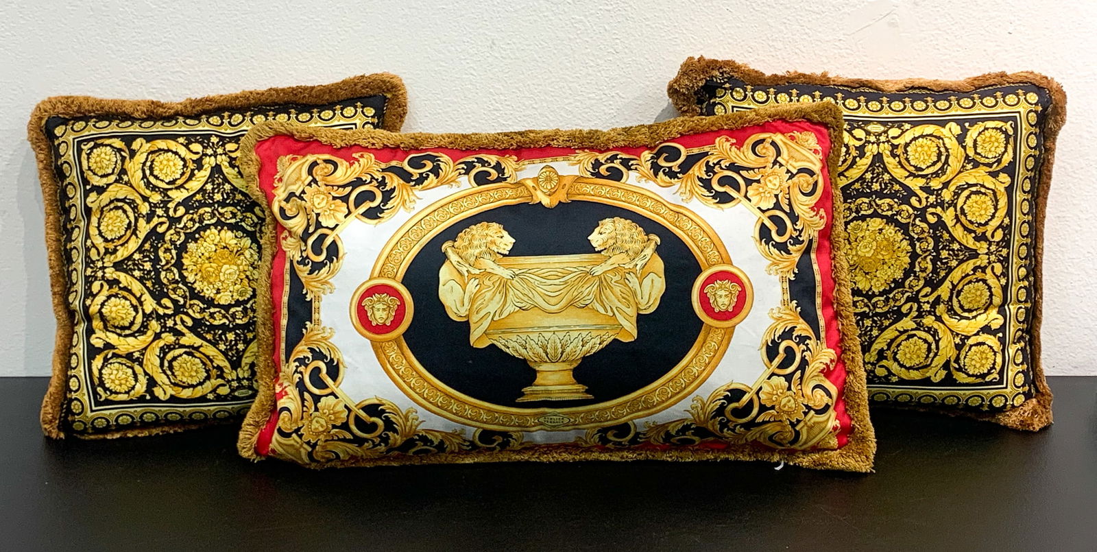 Three Versace Silk Throw Pillows (1 of 7)