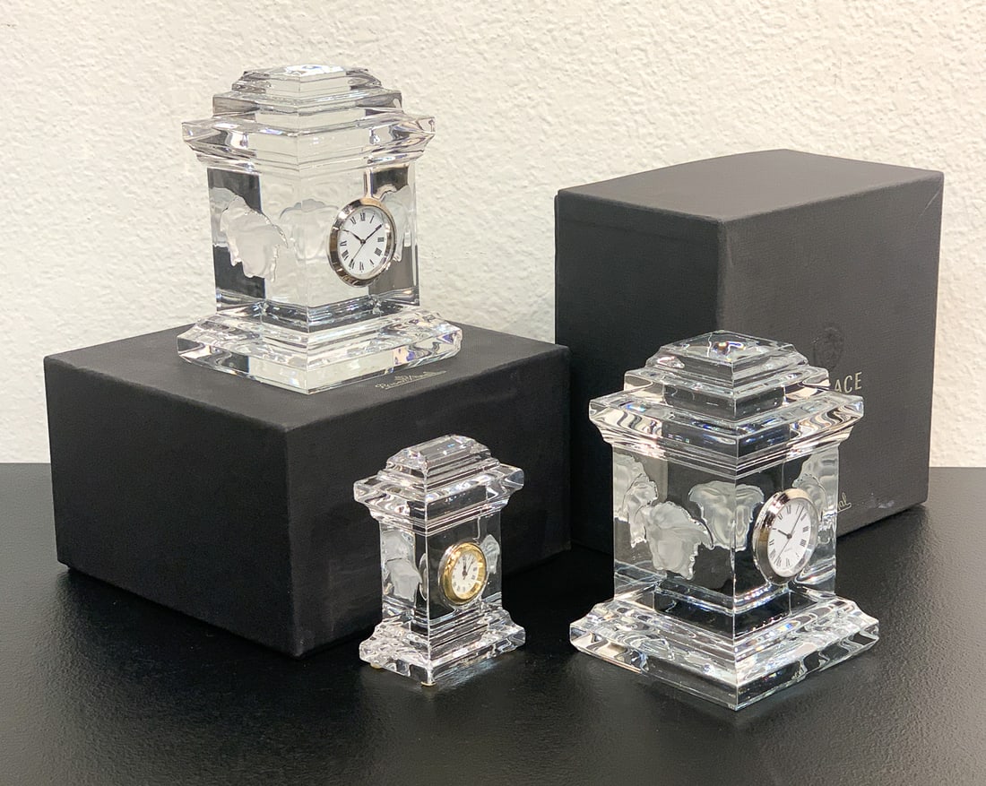 Three Versace For Rosenenthal Crystal Clocks (1 of 6)