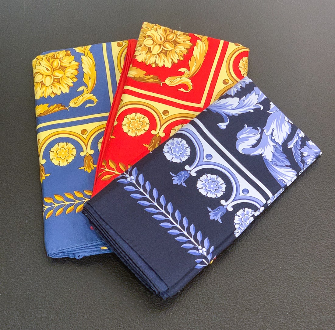 Three Versace Silk Scarves (1 of 7)