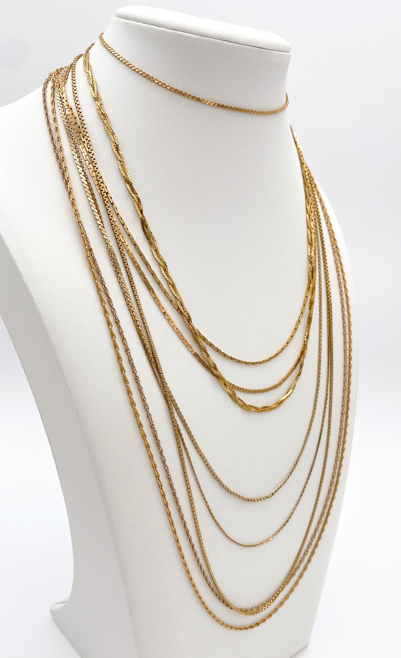 Nine Vintage 14kt Yellow Gold Chains (1 of 3)