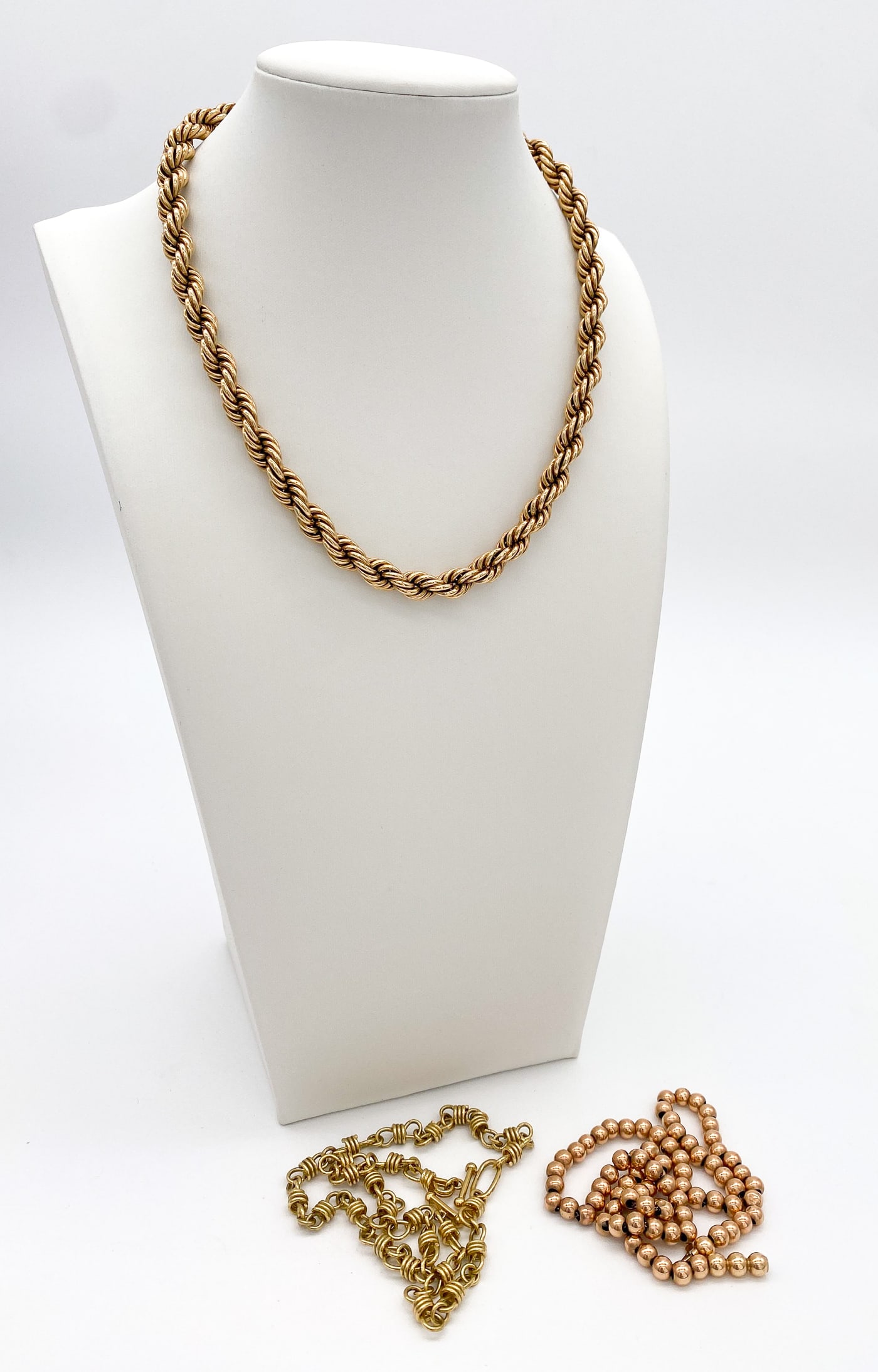 Twisted Rope 14k Yellow Gold Necklace (1 of 3)