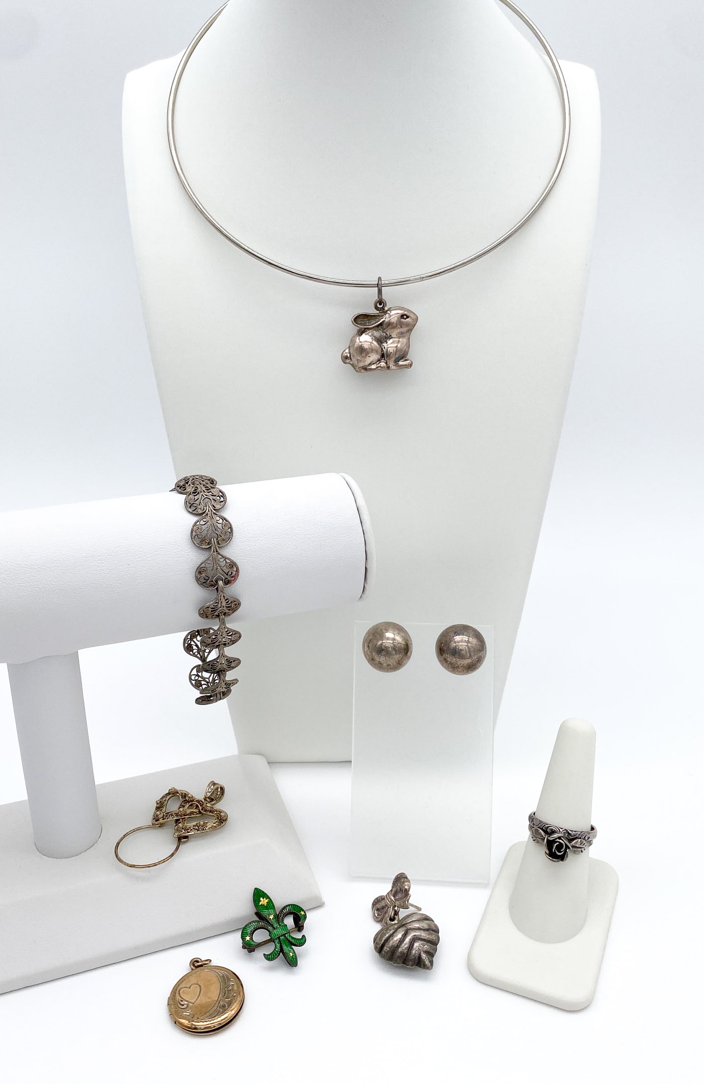 Silver Jewelry Group Of 10 (1 of 2)