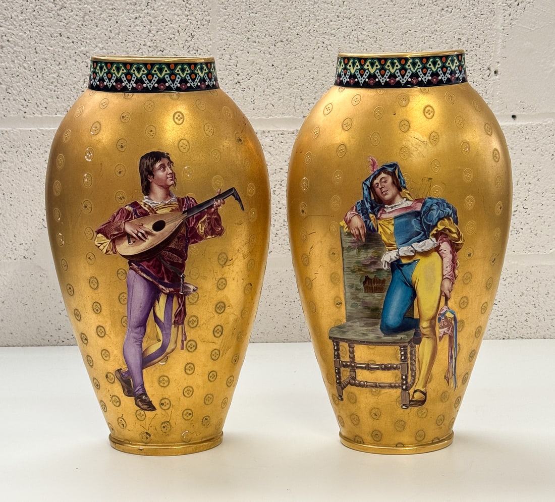 Pair St. Denis Porcelain Vases (1 of 5)