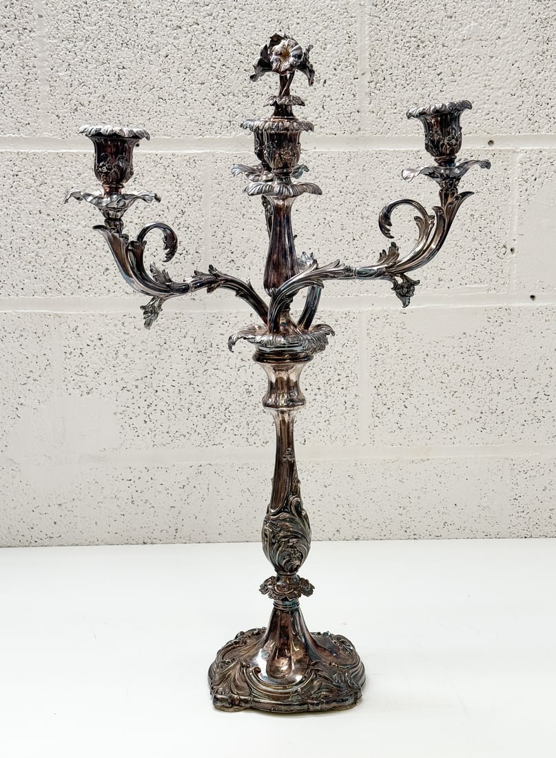 Large British Silverplate Candelabra (1 of 6)