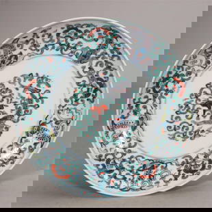 A piece of the Qing Dynasty Yongzheng year of the bucket color dragon wear pattern plate: Qing Dynasty Yongzheng year system of the bucket color dragon wear pattern plate SIZE: D:20.3cm (The Dimensions Of All Batches Are Manually Measured.If You Need More Detailed Information, Please Conta