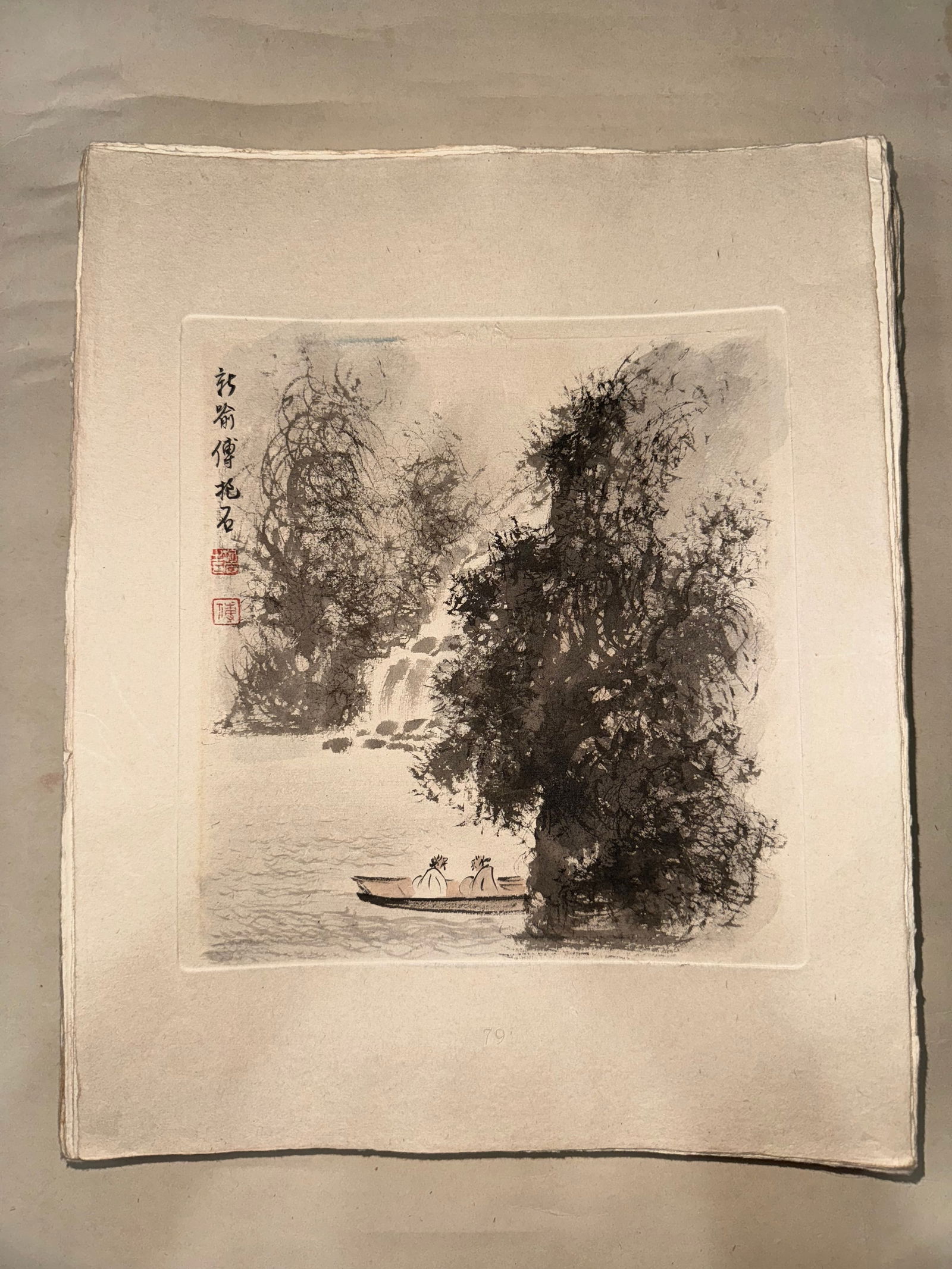 A batch of Fu Baoshi's paintings totaled 96 pieces: Fu Baoshi's paintings totaled 96 paintings Size: H:43cm L:34.5cm (The Dimensions Of All Batches Are Manually Measured.If You Need More Detailed Information, Please Contact Our Customer Service Before