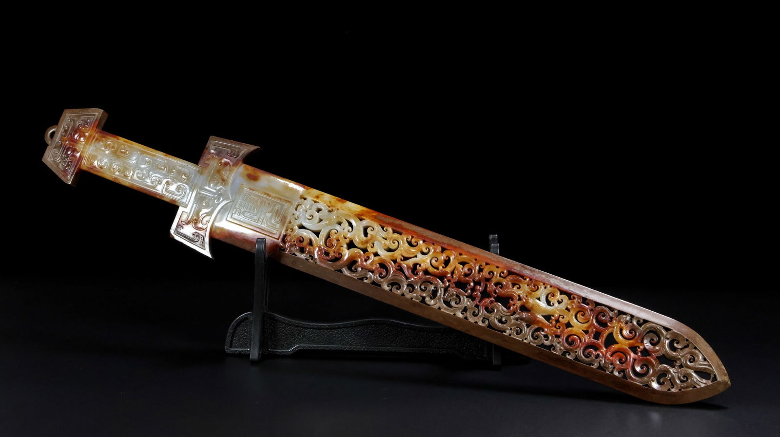 A pair of exquisite Hetian jade swords (1 of 5)