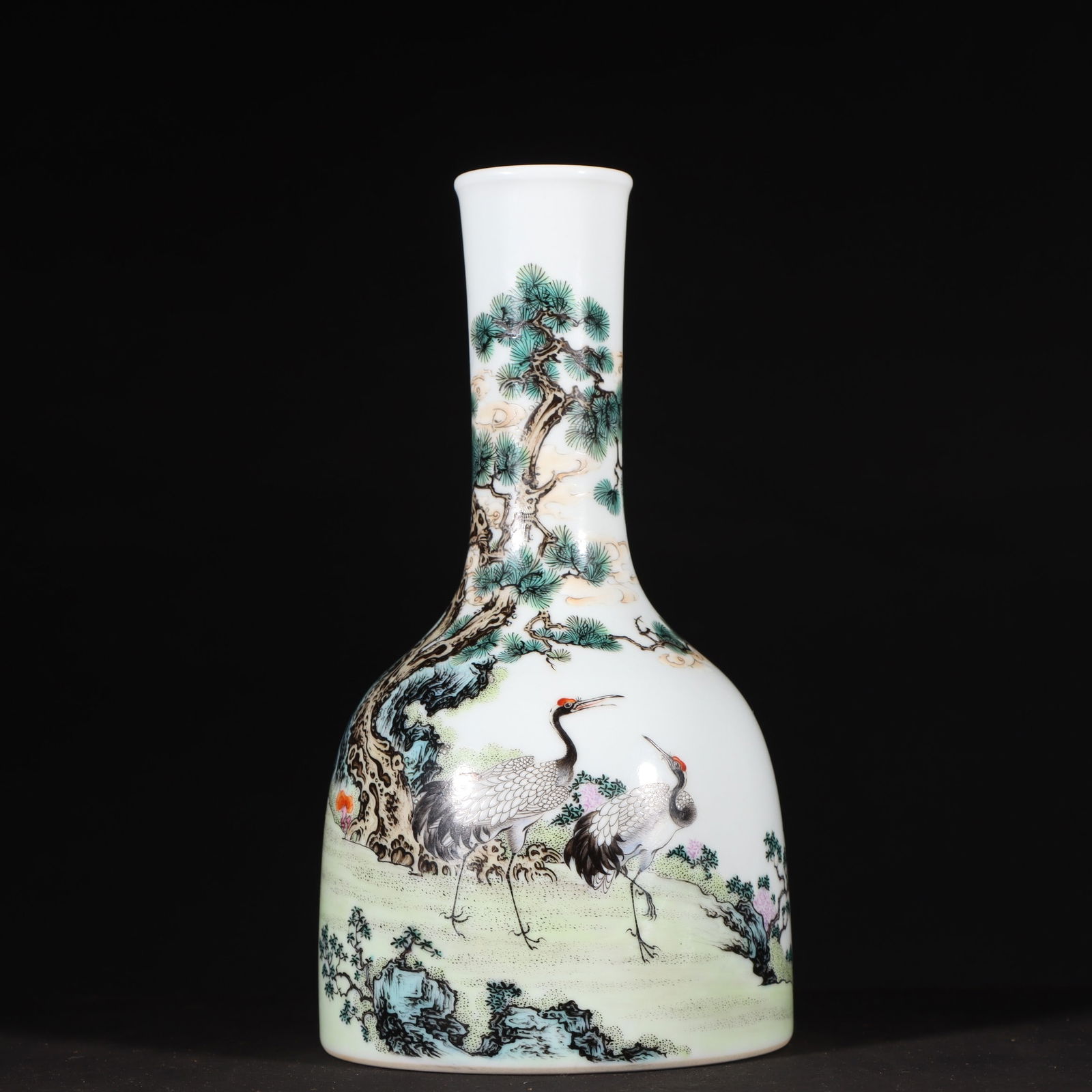 A pastel pine, bamboo, plum rattle bottle made in the Yongzheng year of the Qing Dynasty (1 of 8)