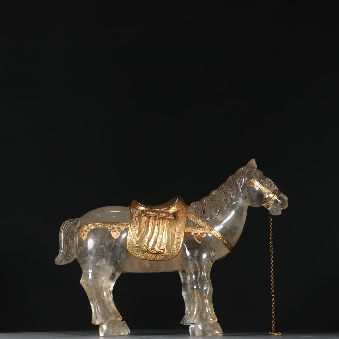 Liao Jin's crystal-wrapped golden horse ornament (1 of 9)
