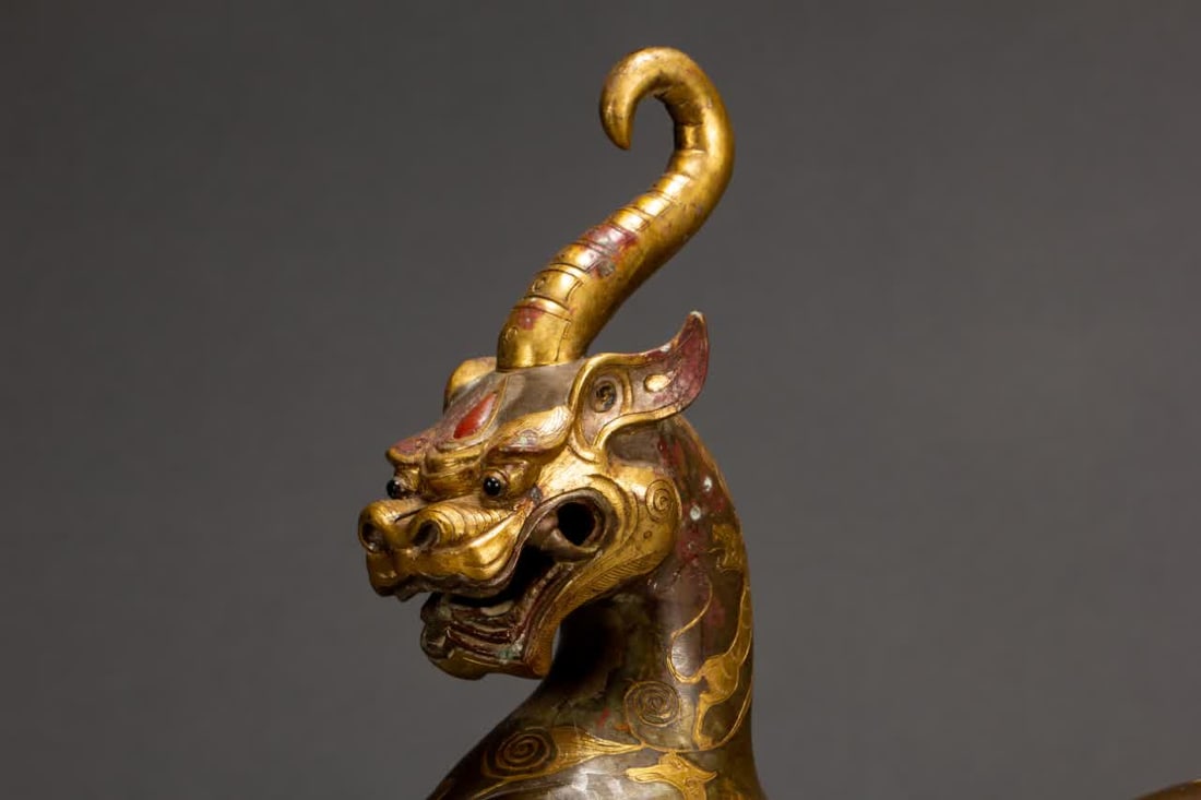 A Qing Dynasty copper beast - 2