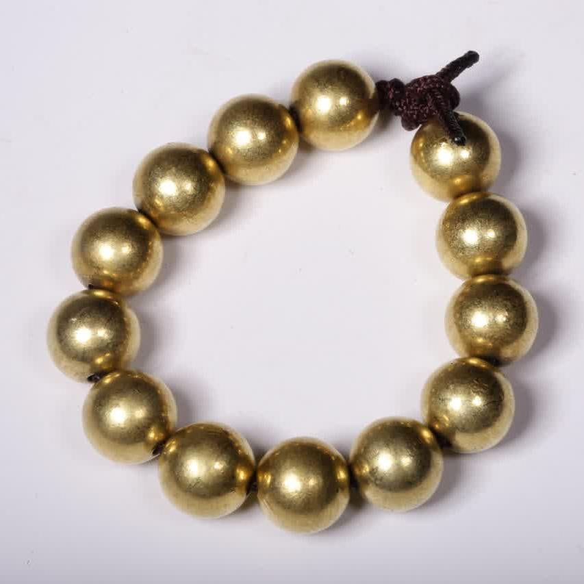 A set of pure gold transfer beads in the Qing Dynasty: A set of pure gold transfer beads in the Qing Dynasty SIZE: Bead diameter 1.1cm W: 33.9g (The Dimensions Of All Batches Are Manually Measured.If You Need More Detailed Information, Please Contact