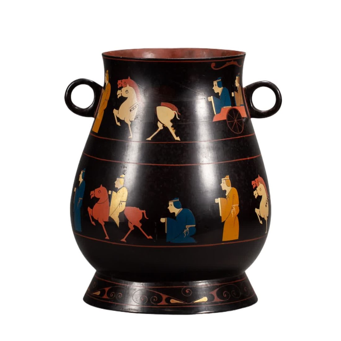 A piece of Tang Dynasty lacquerware: Tang Dynasty lacquerware honor SIZE: L:21cm W:21cm H:27cm (The Dimensions Of All Batches Are Manually Measured.If You Need More Detailed Information, Please Contact Our Customer Service Before Bidding