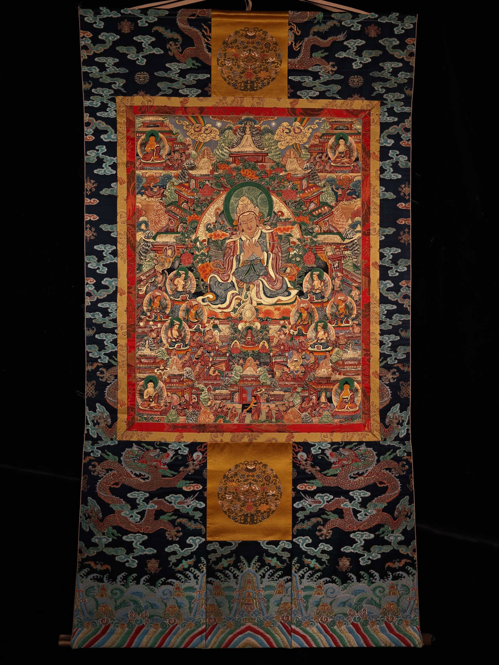 A Ming Dynasty thangka "Padmasambhaca Master Incarnation" (1 of 16)