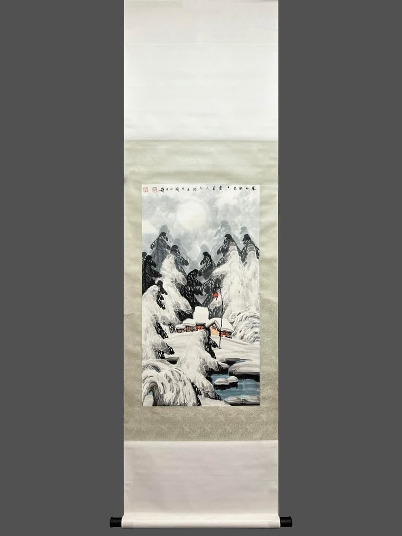 A picture of Yu Zhixue's ice and snow: Yu Zhixue's ice and snow map SIZE: 88cm x46cm (The Dimensions Of All Batches Are Manually Measured.If You Need More Detailed Information, Please Contact Our Customer Service Before Bidding.)