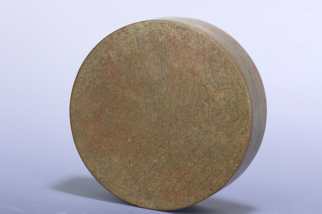 A study copper figure pattern round ink cartridge - 3