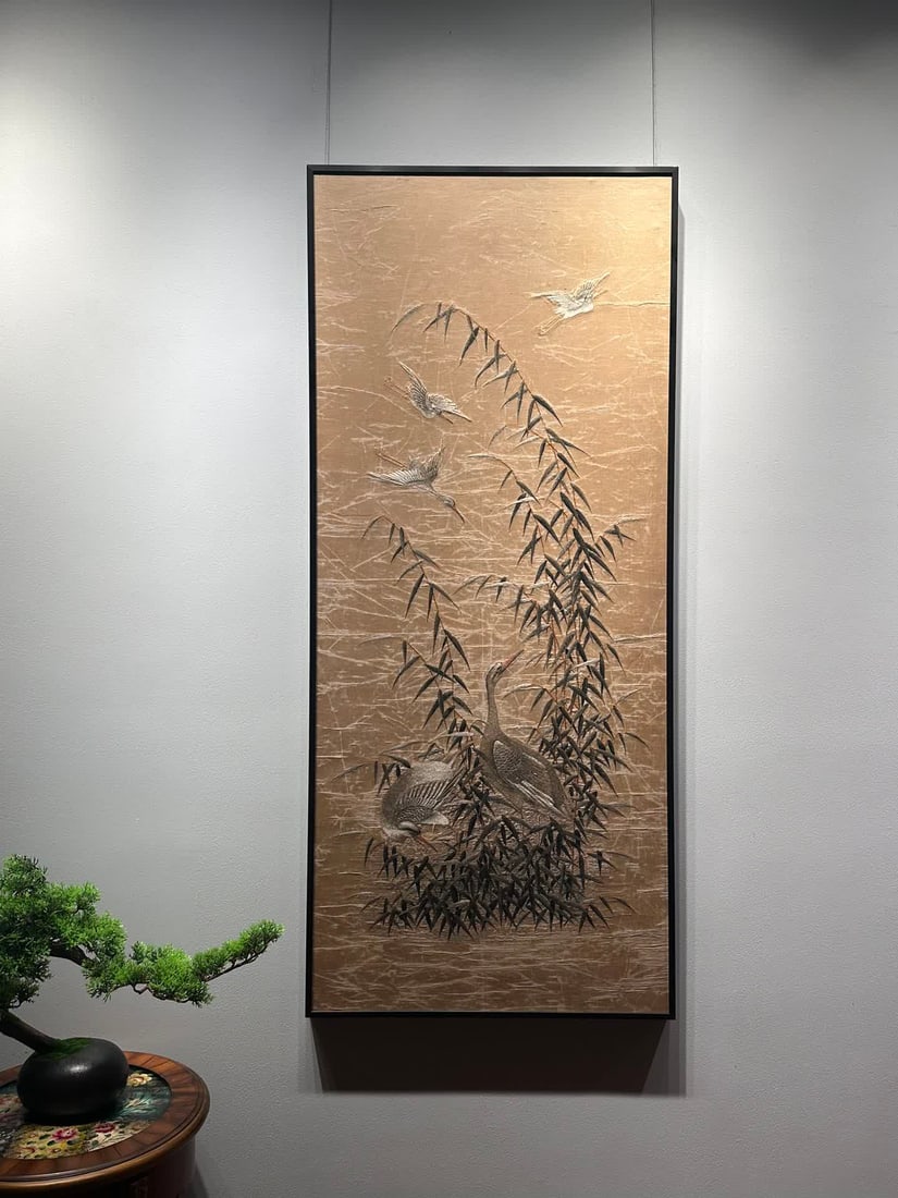 A Republic of China embroidery "Bamboo Forest Fun" (1 of 5)