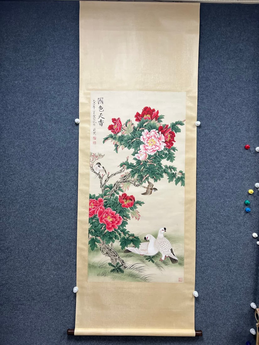 A picture of wealth and nobility in non-darkness: It is not a dark picture of wealth SIZE: 65x130cm (The Dimensions Of All Batches Are Manually Measured.If You Need More Detailed Information, Please Contact Our Customer Service Before Bidding.)