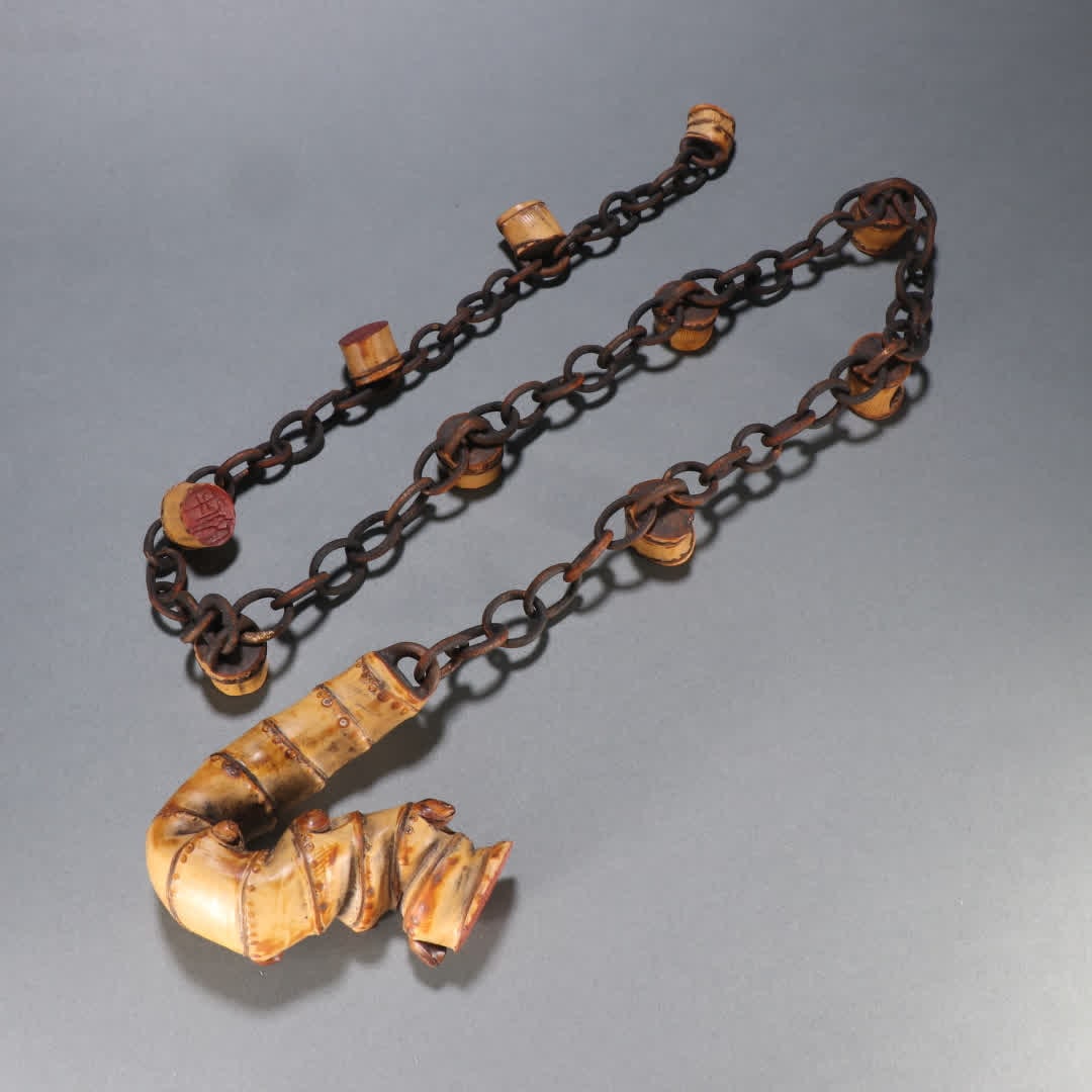 A set of Qing Dynasty bamboo root seals (1 of 10)