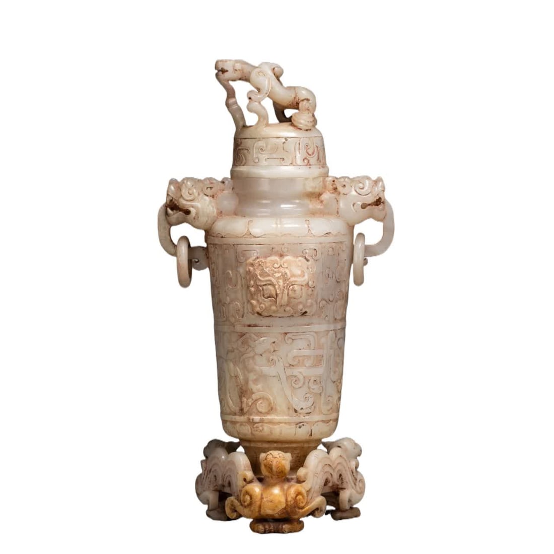 A piece of ancient jade furnace: Ancient jade furnace SIZE: L:12.5cm W:8.5cm H:24cm W:1220g (The Dimensions Of All Batches Are Manually Measured.If You Need More Detailed Information, Please Contact Our Customer Service Before Biddin