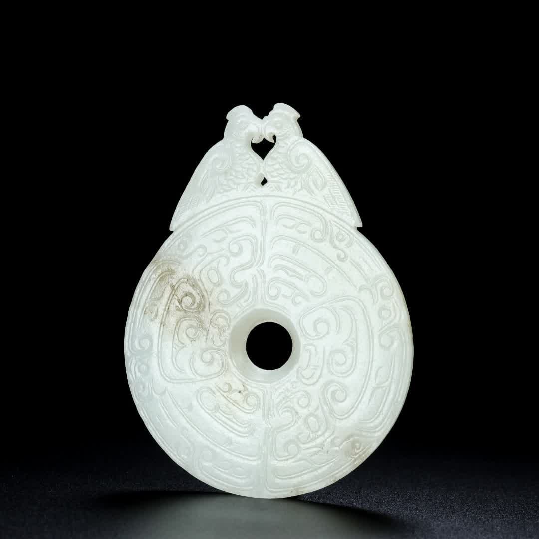 An ancient double bird jade jade - 3