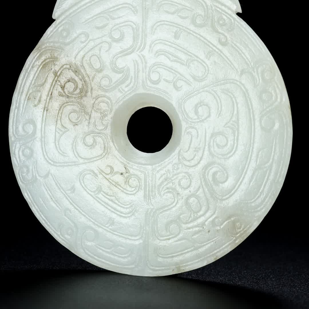 An ancient double bird jade jade - 4