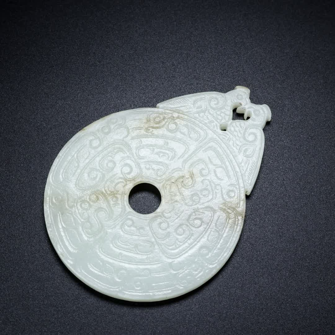 An ancient double bird jade jade - 7