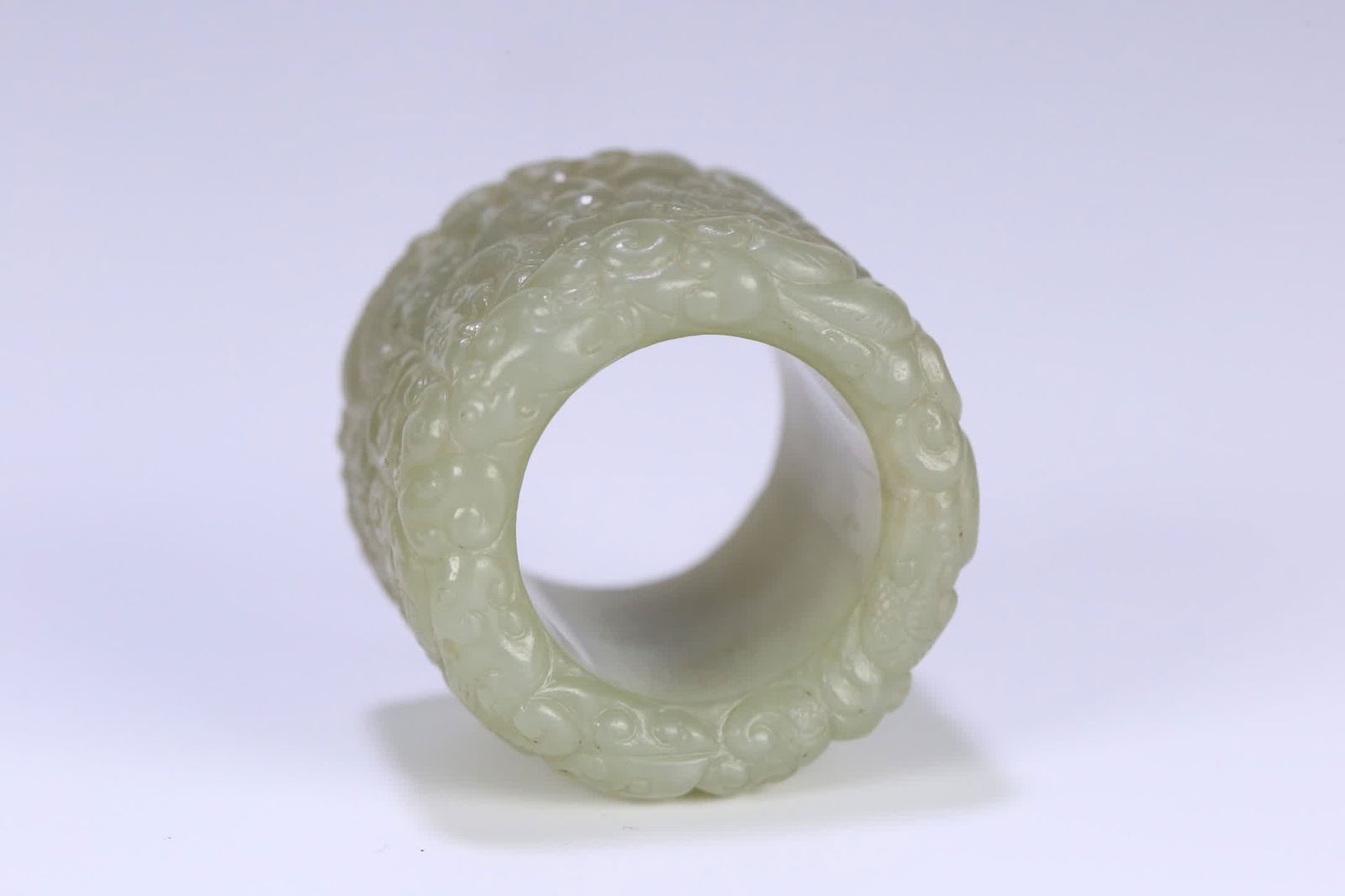 A Hetian jade dragon pattern board - 5