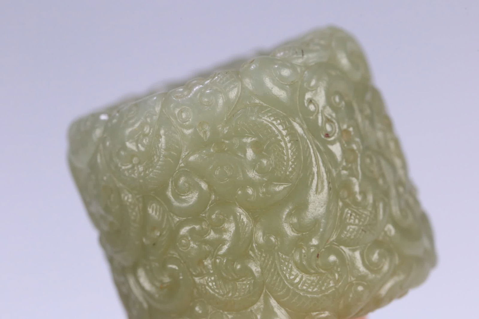 A Hetian jade dragon pattern board - 6