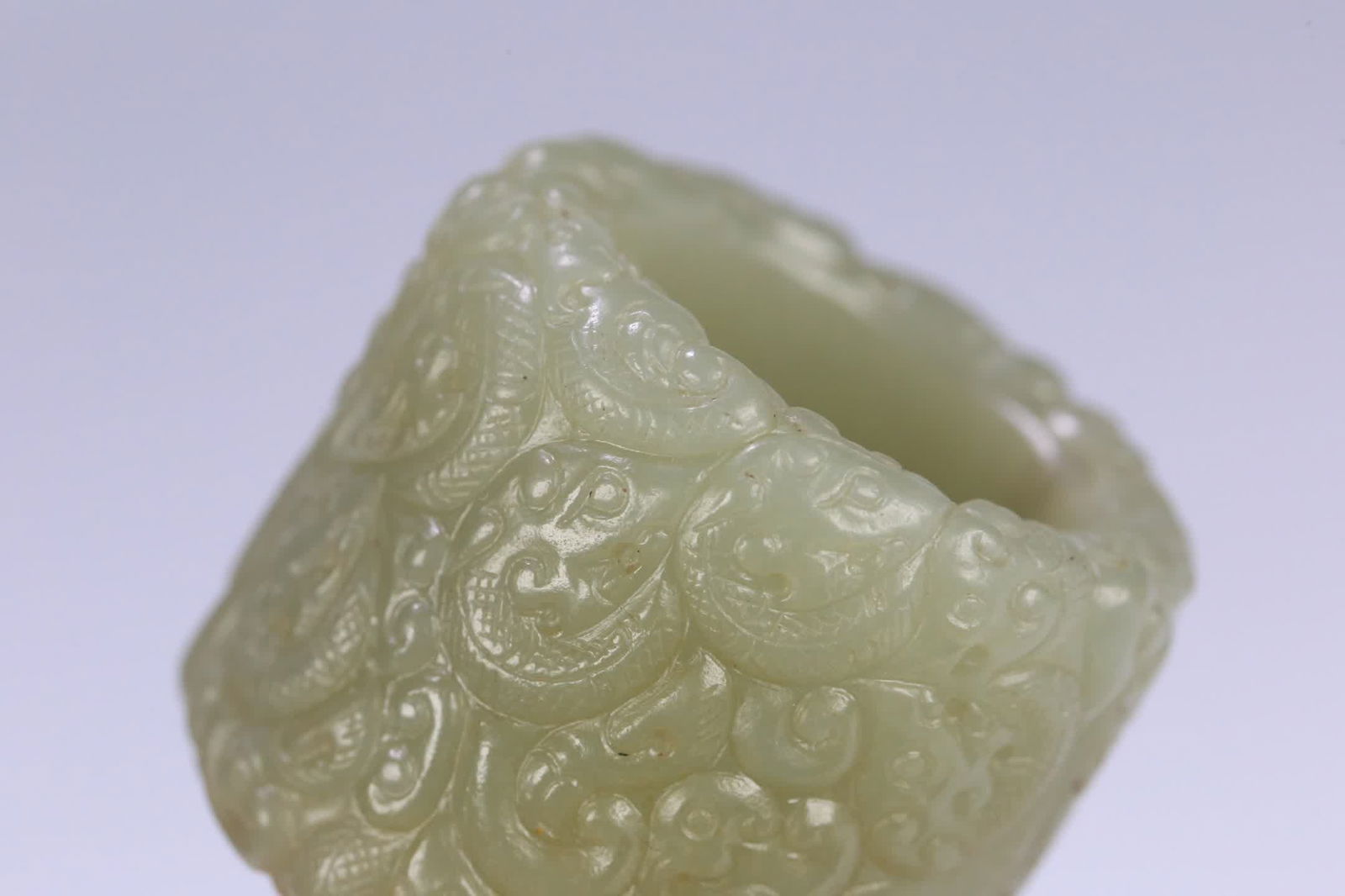 A Hetian jade dragon pattern board - 7