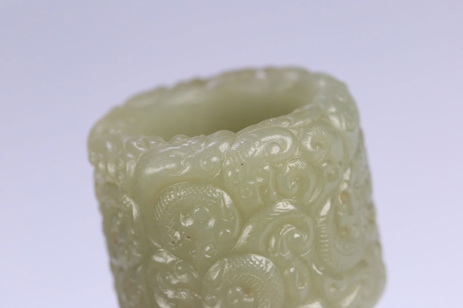 A Hetian jade dragon pattern board - 8