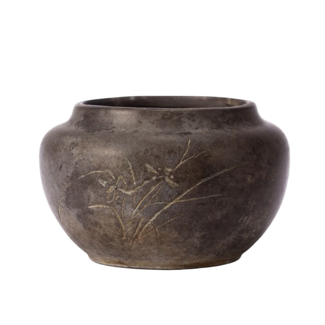 A Qing Dynasty purple sand flower and plant jar (1 of 9)