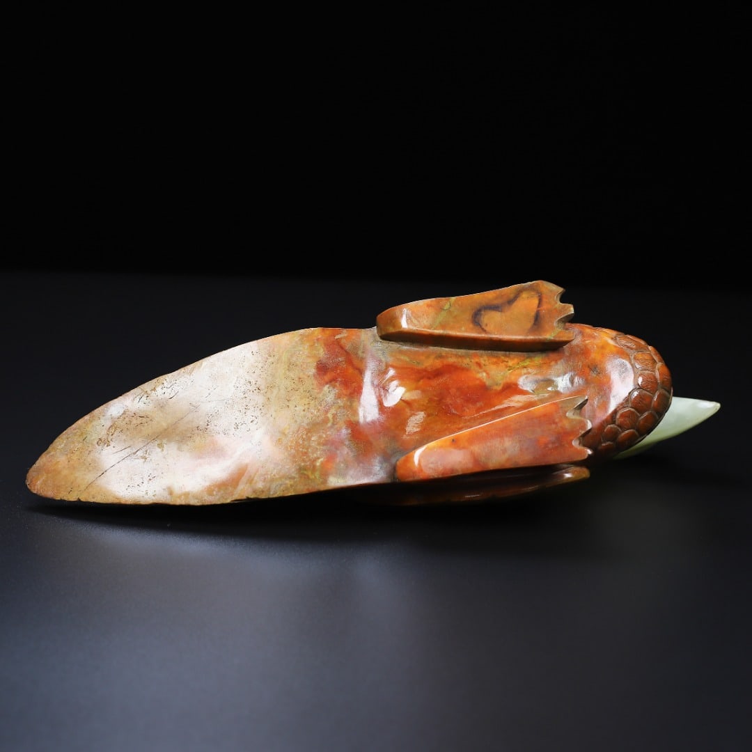 A beautiful Hetian jade full work phoenix bird - 10