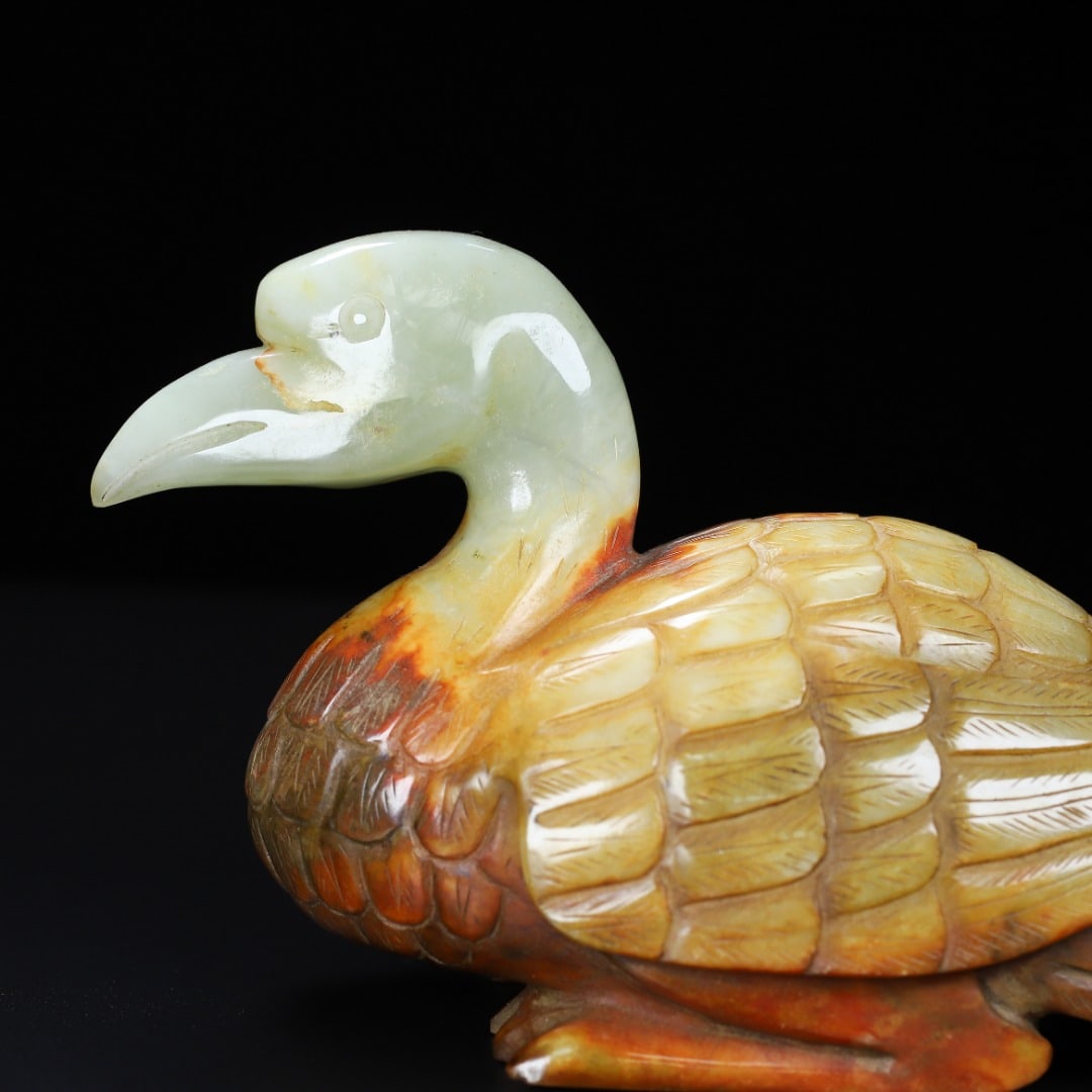A beautiful Hetian jade full work phoenix bird - 2