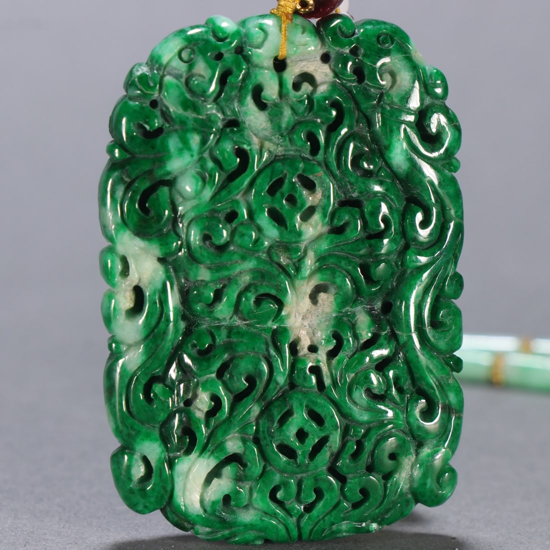 A beautiful jade entwined phoenix pattern card - 5