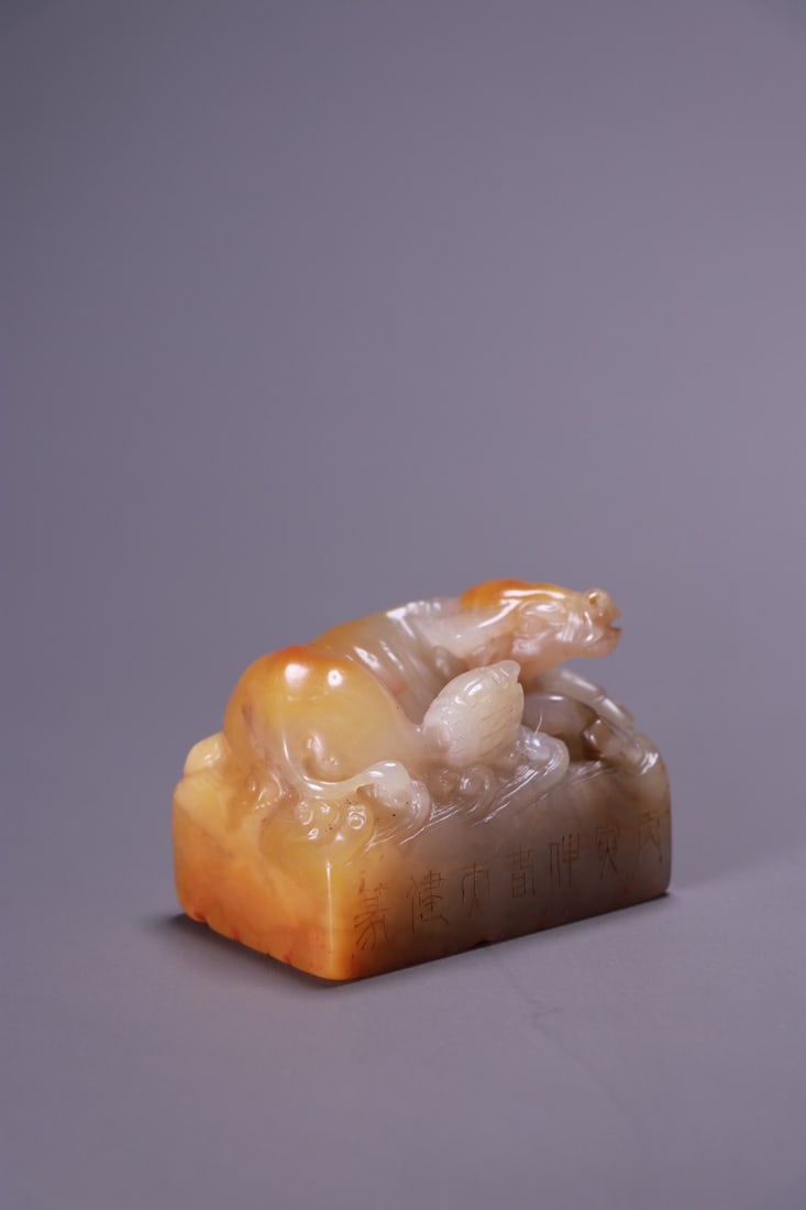A beautiful beast button Shoushan stone seal - 3