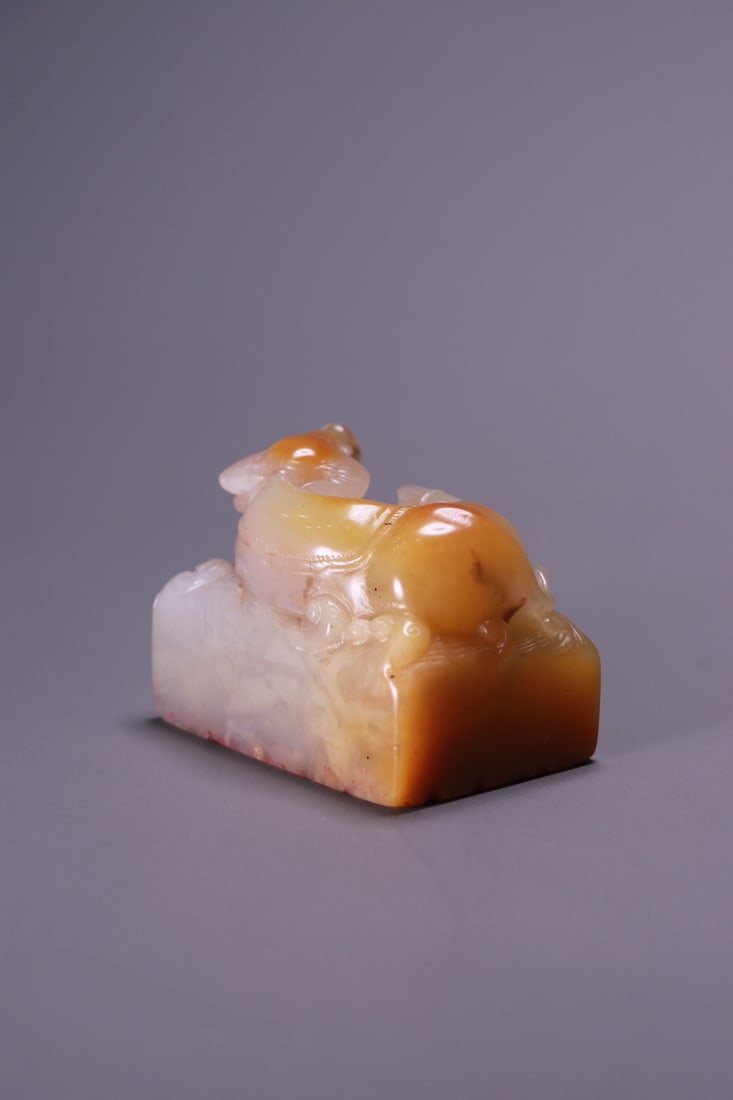 A beautiful beast button Shoushan stone seal - 5