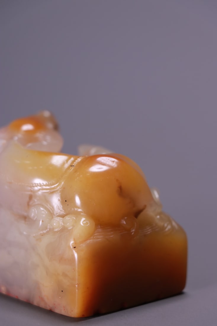 A beautiful beast button Shoushan stone seal - 6