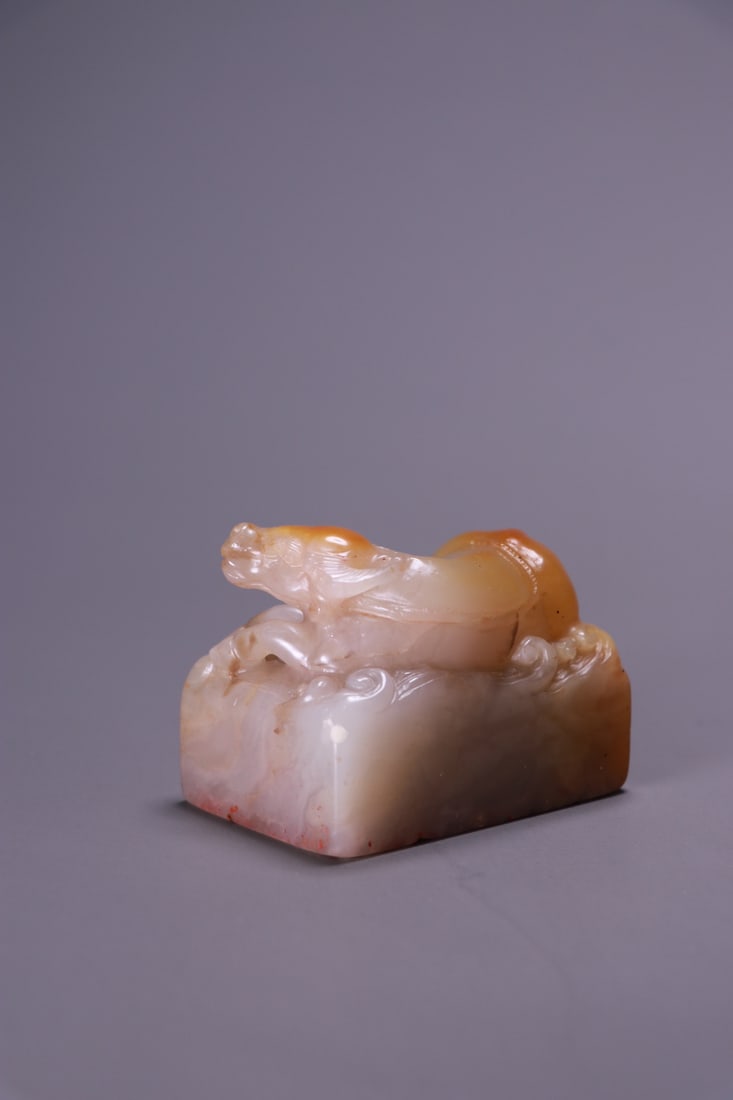 A beautiful beast button Shoushan stone seal - 7